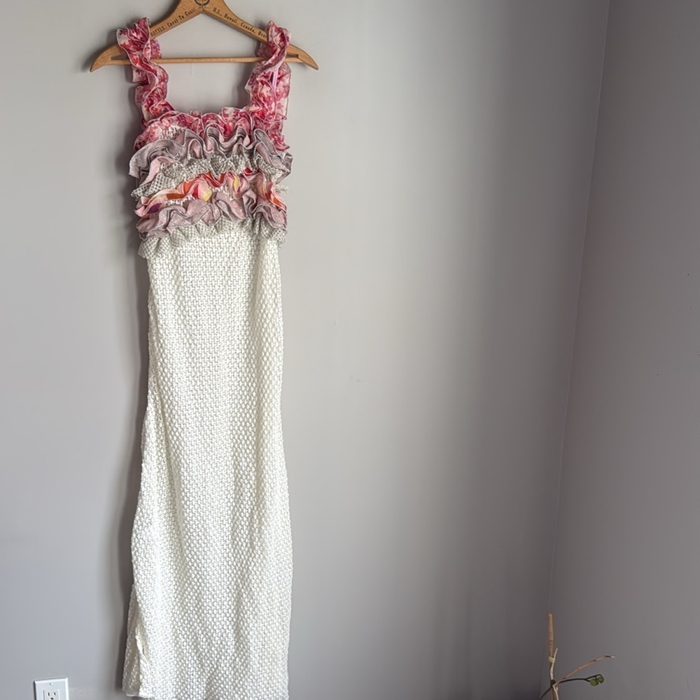 CHIO Long Knit Ruffle Dress in Print XS - Picture 7 of 12